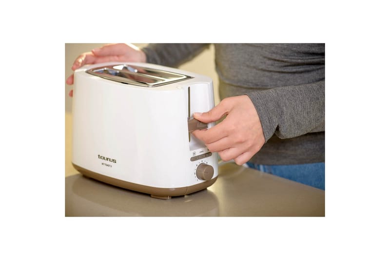 Leivänpaahdin Taurus Mytoast II 2 lokeron Valkoinen - Hopea - Kotitalous - Keittiökoneet - Lämmittäminen & keittäminen - Leivänpaahdin