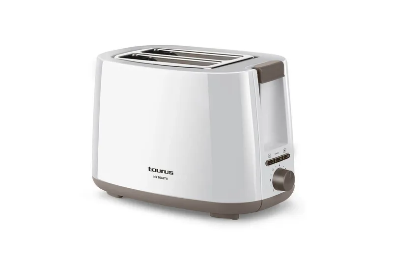 Leivänpaahdin Taurus Mytoast II 2 lokeron Valkoinen, Hopea