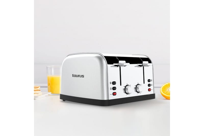 Leivänpaahdin Taurus Vintage Four - Hopea - Kotitalous - Keittiökoneet - Lämmittäminen & keittäminen - Leivänpaahdin