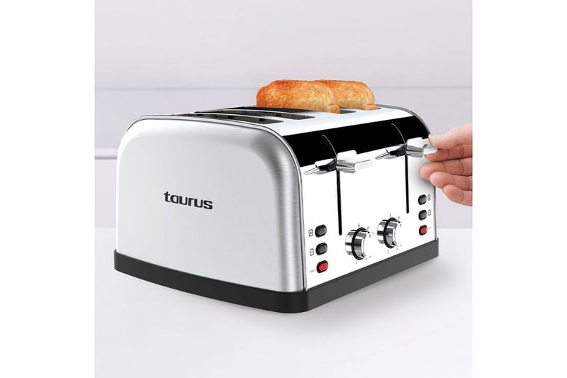 Leivänpaahdin Taurus Vintage Four - Hopea - Kotitalous - Keittiökoneet - Lämmittäminen & keittäminen - Leivänpaahdin