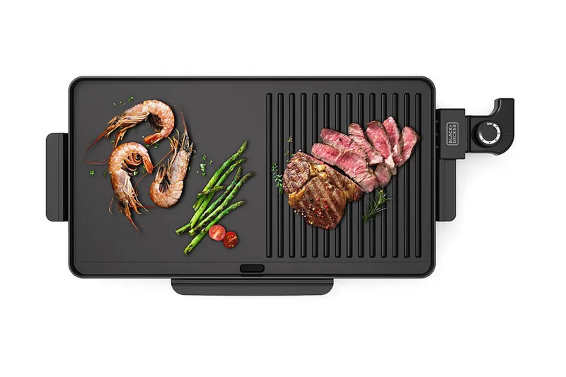 Pöytägrilli Black+Decker Platt 2200W Musta - Musta - Kotitalous - Keittiökoneet - Lämmittäminen & keittäminen - Parilagrilli & voileipägrilli