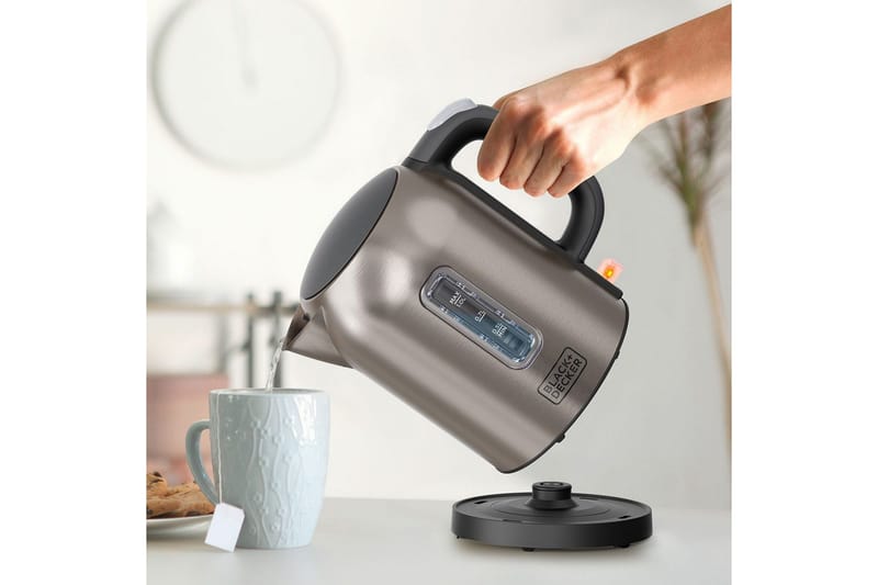 Vedenkeitin Black+Decker 2200 W 1 l harjattu teräs - Hopea - Kotitalous - Keittiökoneet - Lämmittäminen & keittäminen - Vedenkeitin