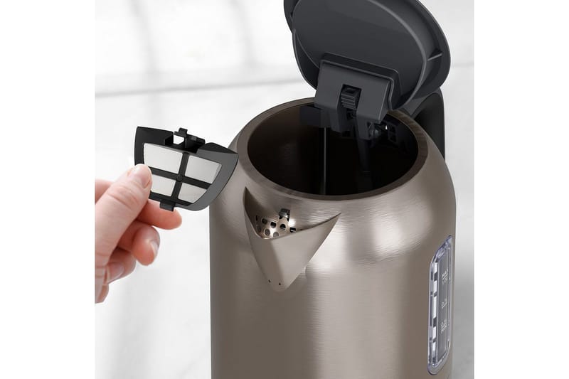 Vedenkeitin Black+Decker 2200 W 1 l harjattu teräs - Hopea - Kotitalous - Keittiökoneet - Lämmittäminen & keittäminen - Vedenkeitin