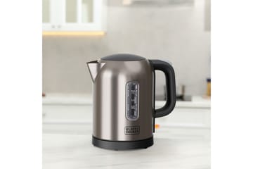 Vedenkeitin Black+Decker 2200 W 1 l harjattu teräs - Hopea - Kotitalous - Keittiökoneet - Lämmittäminen & keittäminen - Vedenkeitin