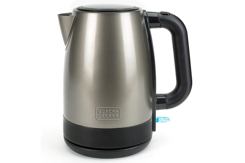 Vedenkeitin Black+Decker 2200W 1,7L Harjattu ruostumaton teräs, Hopea