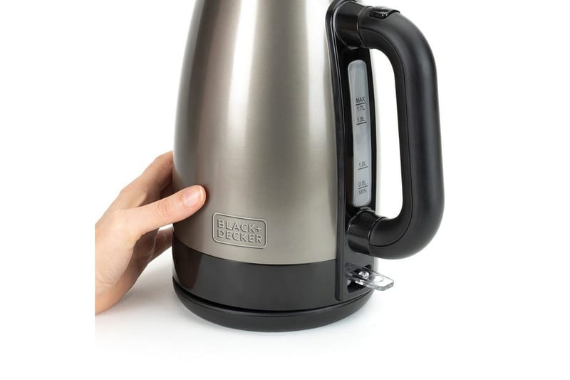 Vedenkeitin Black+Decker 2200W 1,7L Harjattu ruostumaton teräs - Hopea - Kotitalous - Keittiökoneet - Lämmittäminen & keittäminen - Vedenkeitin