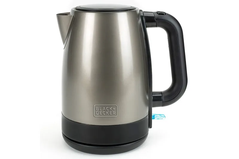 Vedenkeitin Black+Decker 2200W 1,7L Harjattu ruostumaton teräs, Hopea