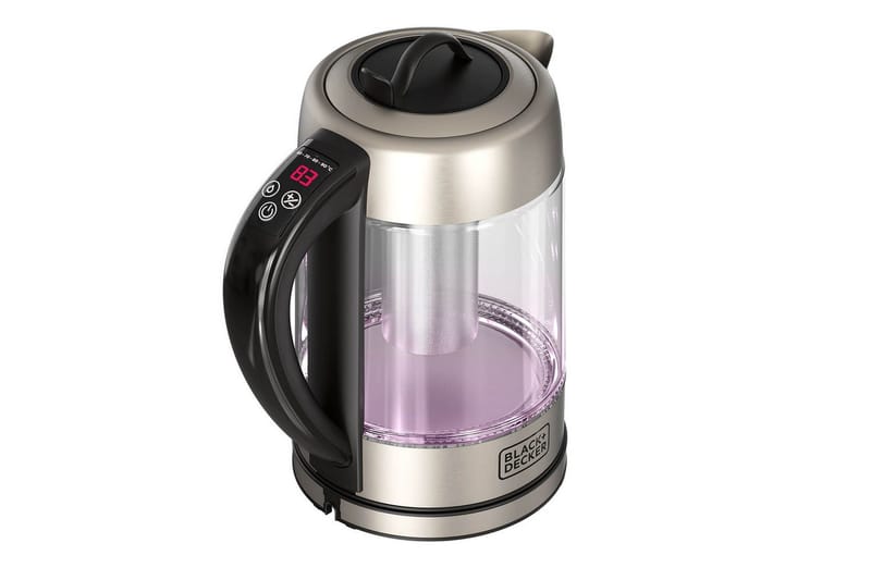 Vedenkeitin Black+Decker Lasissa teesuodattimella 1.7L - Hopea - Kotitalous - Keittiökoneet - Lämmittäminen & keittäminen - Vedenkeitin