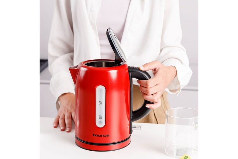 Vedenkeitin Taurus 2200W 1L - Punainen - Kotitalous - Keittiökoneet - Lämmittäminen & keittäminen - Vedenkeitin