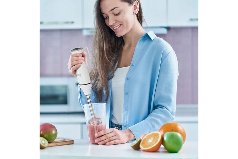 Sauvasekoitinsetti Black+Decker 750W Valkoinen - Valkoinen - Kotitalous - Keittiökoneet - Sekoittaminen & pilkkominen - Sauvasekoitin