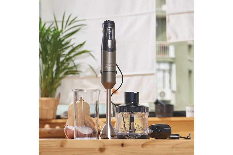 Sauvasekoitinsetti Black+Decker Harjattu 1200W - Hiilenharmaa||Musta - Kotitalous - Keittiökoneet - Sekoittaminen & pilkkominen - Sauvasekoitin