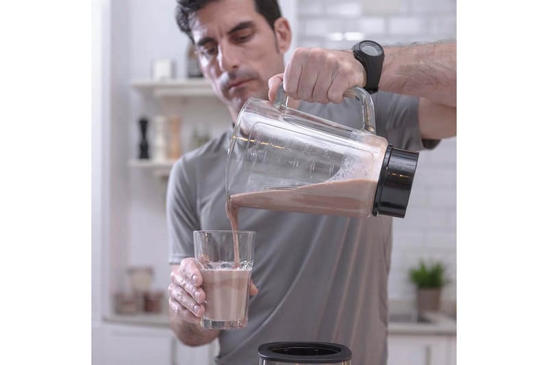 Kannusekoitin Black+Decker 800W 1,5L Harjattua Terästä - Harmaa - Kotitalous - Keittiökoneet - Sekoittaminen & pilkkominen - Tehosekoitin