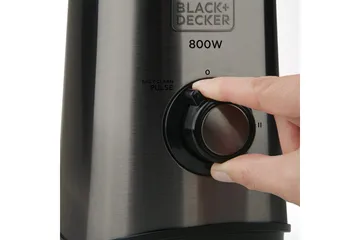 Kannusekoitin Black+Decker 800W 1,5L Harjattua Terästä - Harmaa - Kotitalous - Keittiökoneet - Sekoittaminen & pilkkominen - Tehosekoitin
