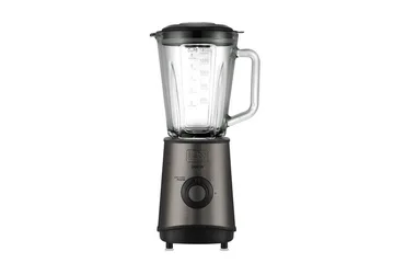 Kannusekoitin Black+Decker 800W 1,5L Harjattua Terästä - Harmaa - Kotitalous - Keittiökoneet - Sekoittaminen & pilkkominen - Tehosekoitin