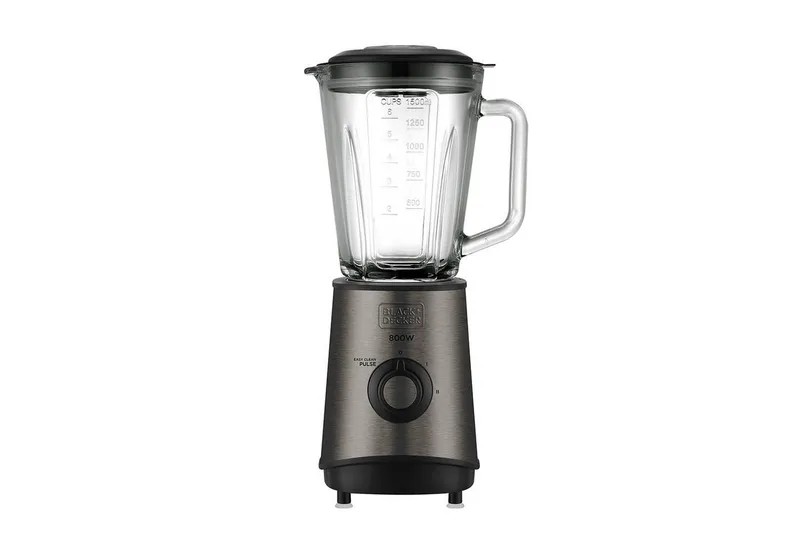 Kannusekoitin Black+Decker 800W 1,5L Harjattua Terästä, Harmaa