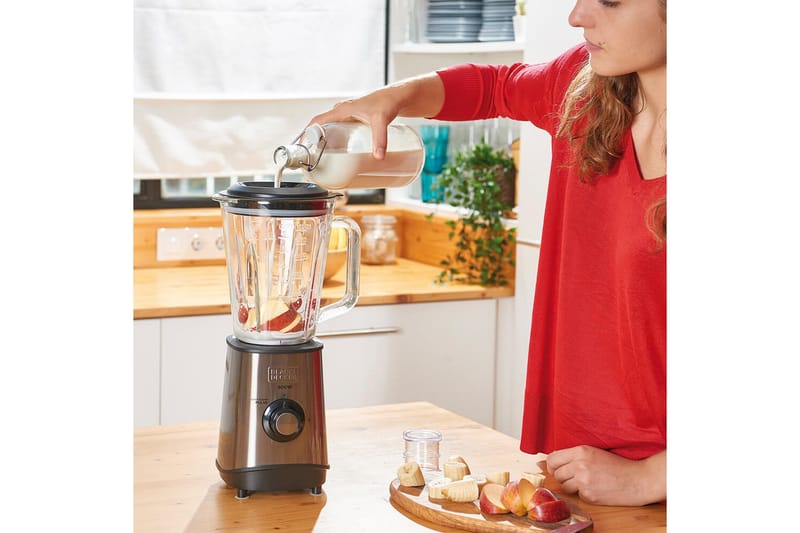 Kannusekoitin Black+Decker 800W 1,5L Harjattua Terästä - Harmaa - Kotitalous - Keittiökoneet - Sekoittaminen & pilkkominen - Tehosekoitin