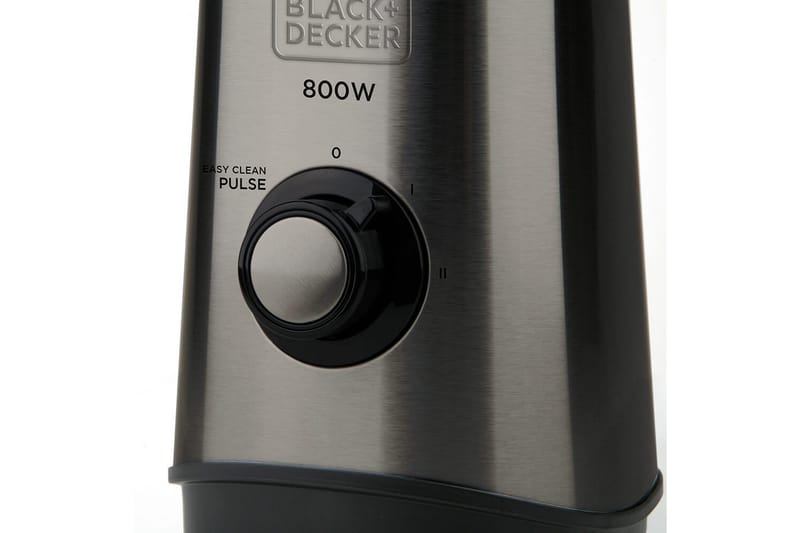 Kannusekoitin Black+Decker 800W 1,5L Harjattua Terästä - Harmaa - Kotitalous - Keittiökoneet - Sekoittaminen & pilkkominen - Tehosekoitin