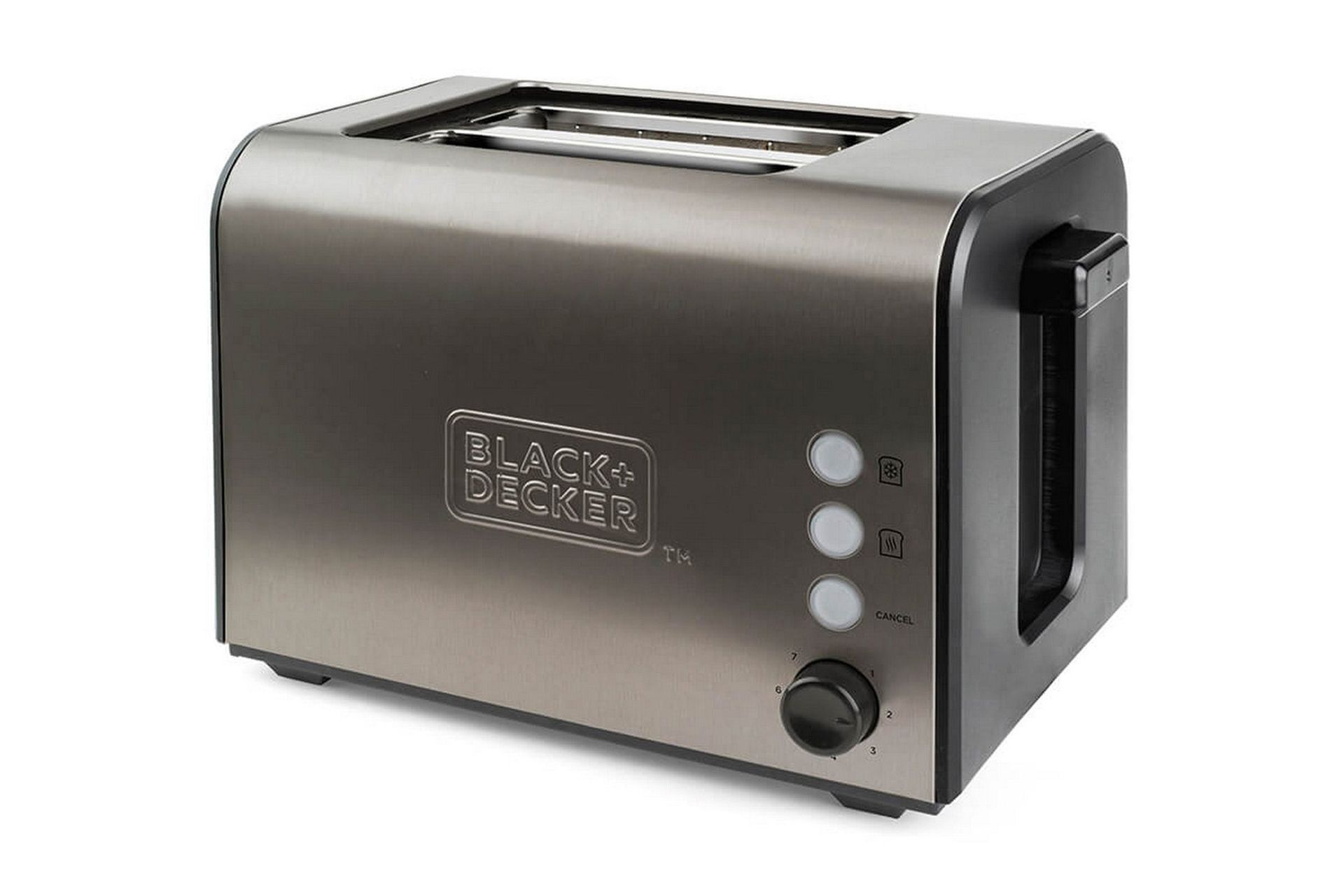 Leivänpaahdin Black+Decker 2 laitetta kiillotettu teräs - Harmaa