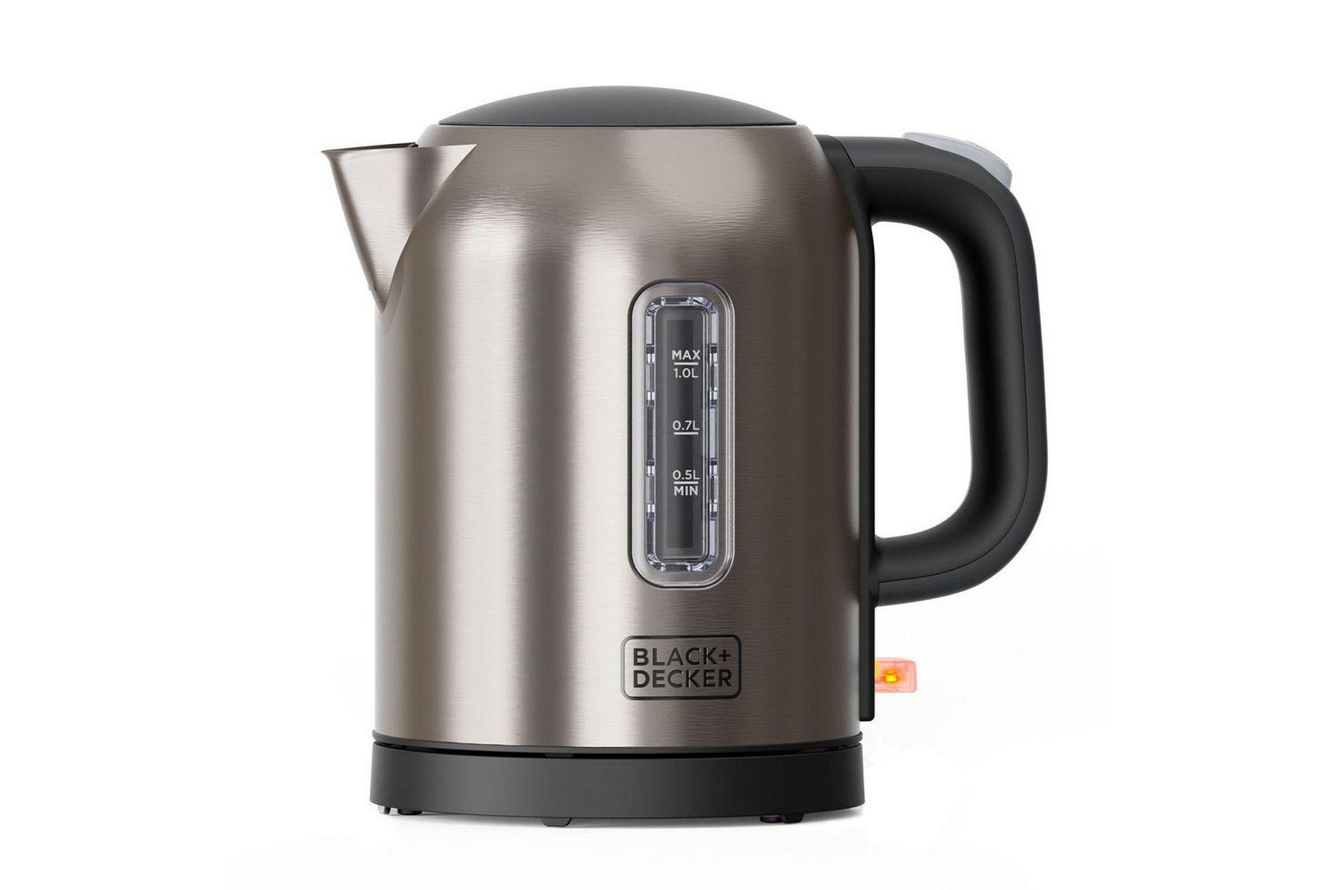 Vedenkeitin Black+Decker 2200 W 1 l harjattu teräs - Hopea