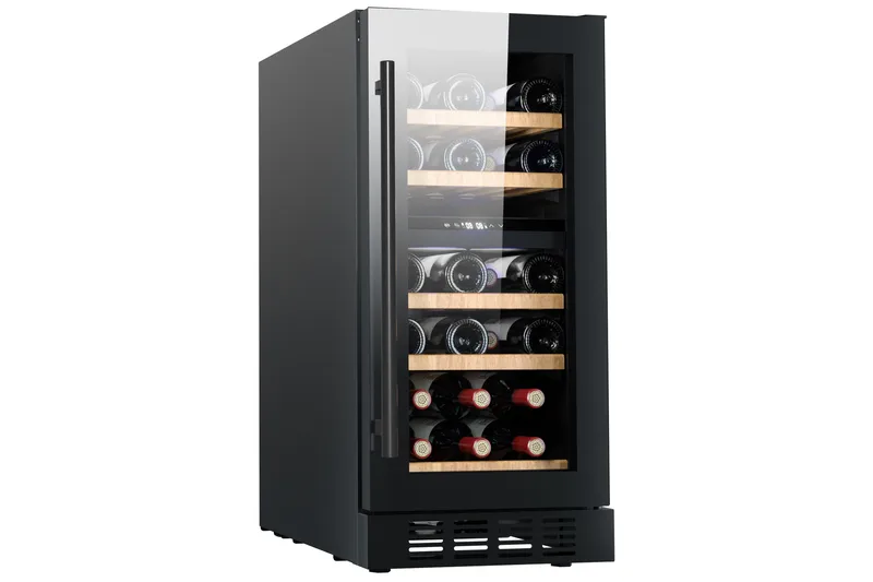 Kalusteisiin asennettava viinikaappi 26 pullolle LED-valaistuksella, undefined