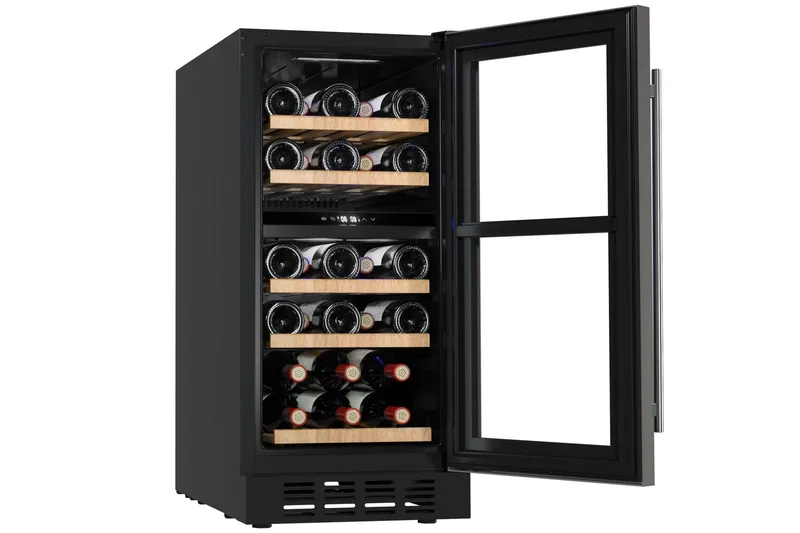 Kalusteisiin asennettava viinikaappi 26 pullolle LED-valaistuksella - Kotitalous - Kodinkoneet - Jääkaapit & pakastimet - Jääkaapit - Viinikaappi
