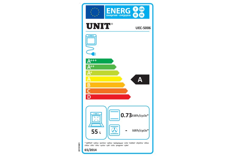 Lattialiesi Valurautalevyillä Unit UEC-5006 50cm Valkoinen - Liesi keittolevyllä