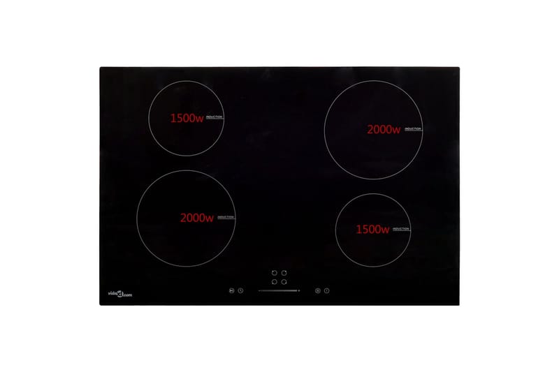 Induktioliesi 4 poltinta kosketushallinta lasi 77 cm 7 000 W - Musta - Kotitalous - Kodinkoneet - Liedet - Liesitaso - Induktiotaso