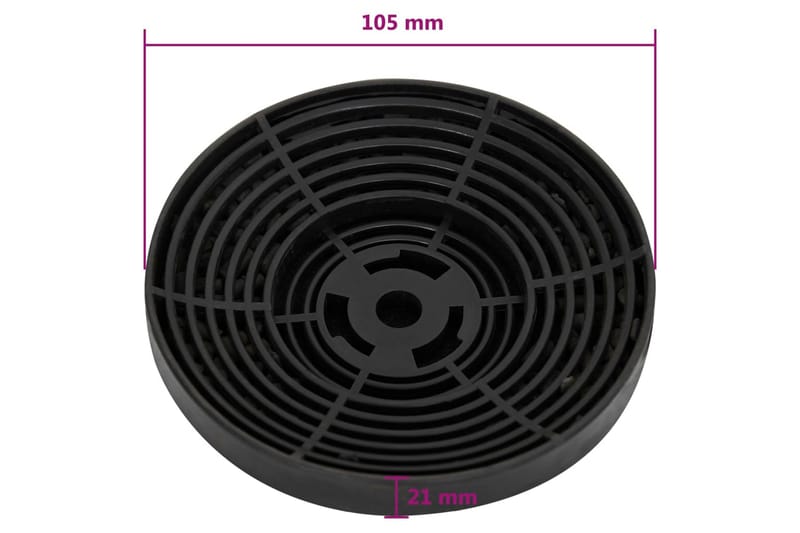 Liesituulettimen hiilisuodattimet 2 kpl 105x21 mm - Kotitalous - Kodinkoneet - Liesituulettimet - Liesituuletintarvikkeet - Liesituuletin aktiivihiilisuodatin