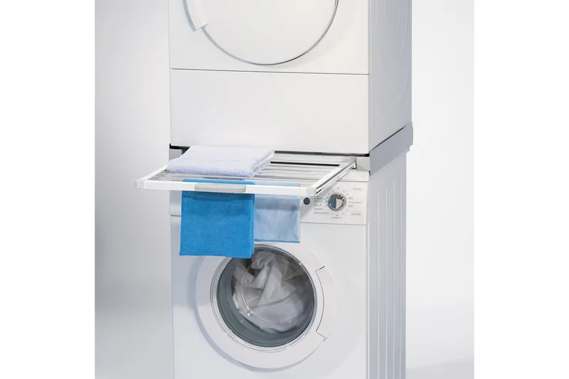 Päällekkäin sijoittamisen sarja Xavax Pesukoneelle/kuivausrummulle, valkoinen - Valkoinen - Kotitalous - Kodinkoneet - Pyykinpesukoneet - Pyykinpesukone tarvikkeet