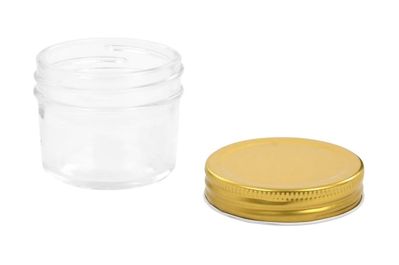 Lasiset hillopurkit kullan värisillä kansilla 24 kpl 110 ml - Kulta - Kotitalous - Ruoanlaitto & leivonta - Keittiövälineet & keittiötarvikkeet - Purkit