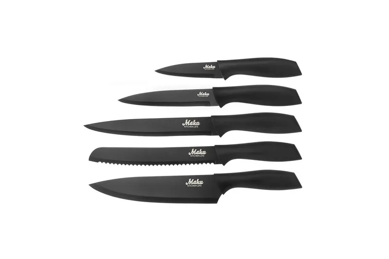 Veitsisetti Maku 5 osaa musta, Musta