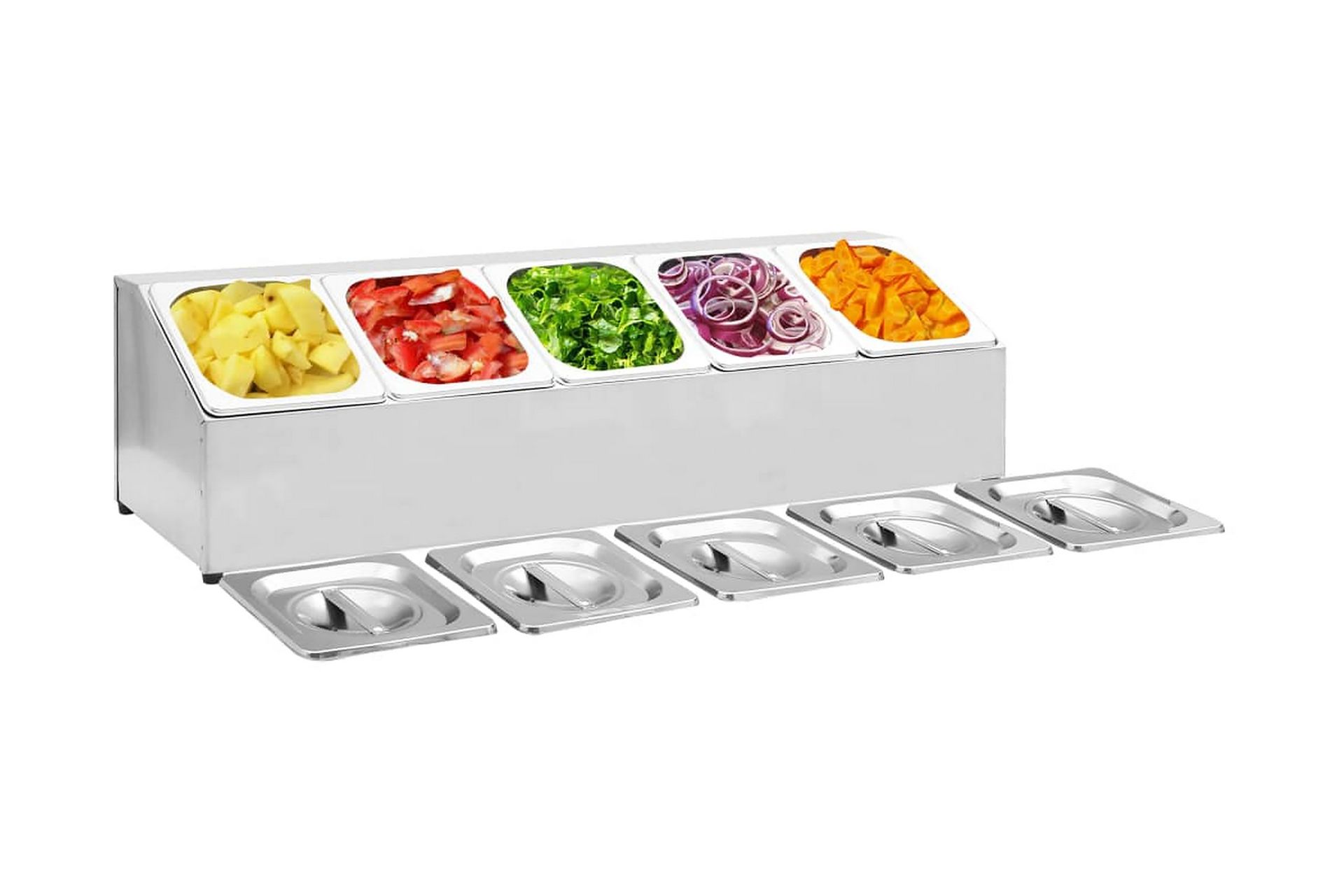 Ruokavuokateline 5 kpl GN 1/6 ruostumaton teräs - Kotitalous - Ruoanlaitto & leivonta - Padat, kattilat & pannut - Kattila