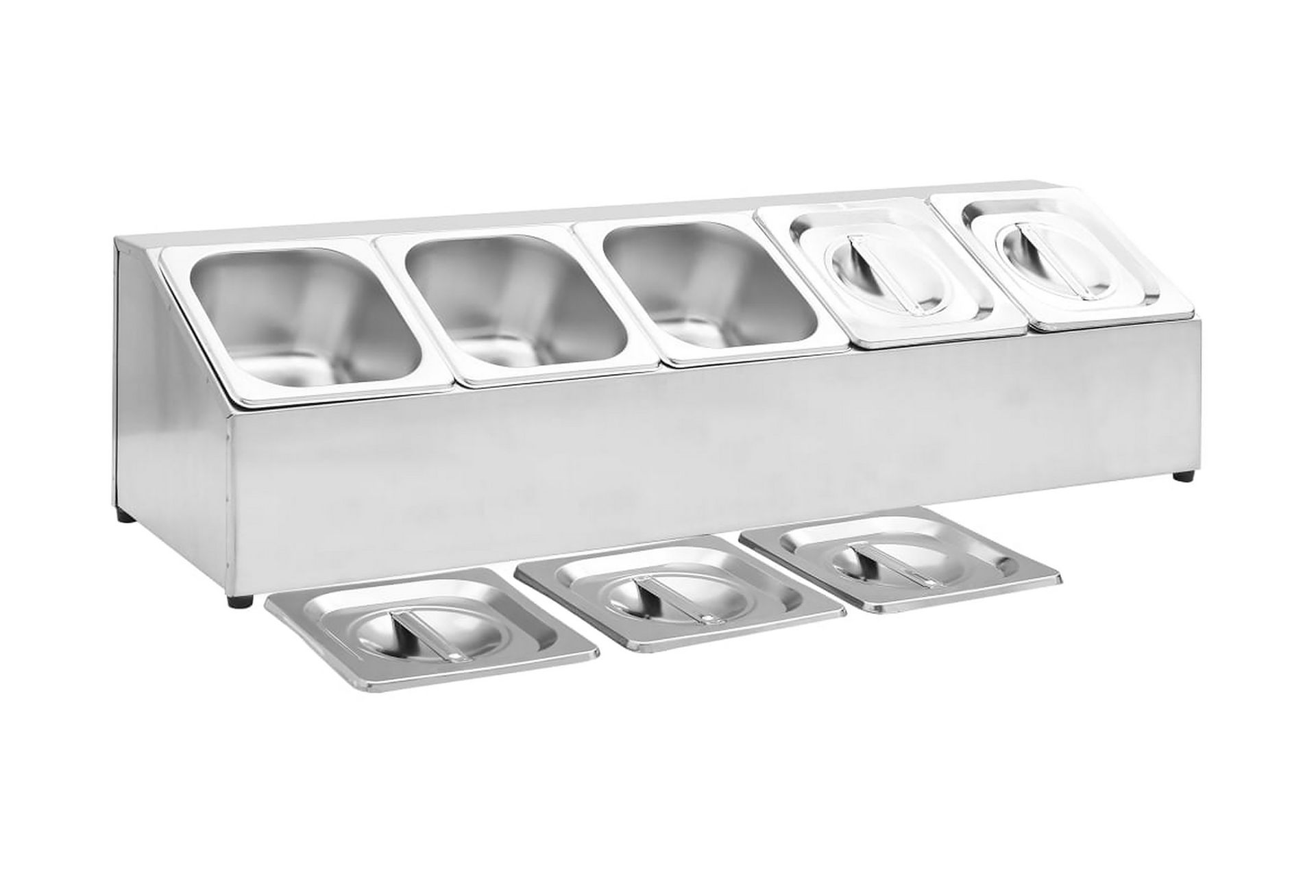 Ruokavuokateline 5 kpl GN 1/6 ruostumaton teräs - Kotitalous - Ruoanlaitto & leivonta - Padat, kattilat & pannut - Kattila
