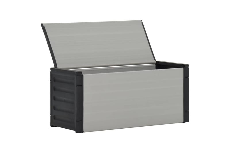 Puutarhan roskakori harmaa 85x34x40 cm - Harmaa - Kotitalous - Siivous & vaatehuolto - Lajittelu & jätehuolto