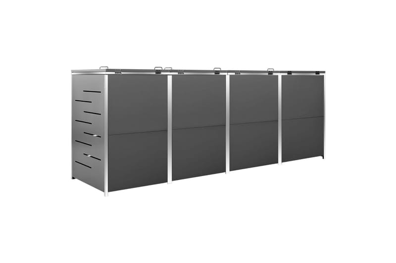 Neljän roska-astian vaja 276,5x77,5x115,5 cm - Kotitalous - Siivous & vaatehuolto - Lajittelu & jätehuolto - Roskakorit & jäteastiat