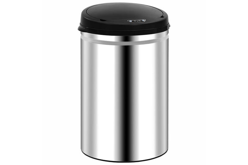 Roskakori automaattisella anturilla 30 l ruostumaton teräs - Hopea - Kotitalous - Siivous & vaatehuolto - Lajittelu & jätehuolto - Roskakorit & jäteastiat