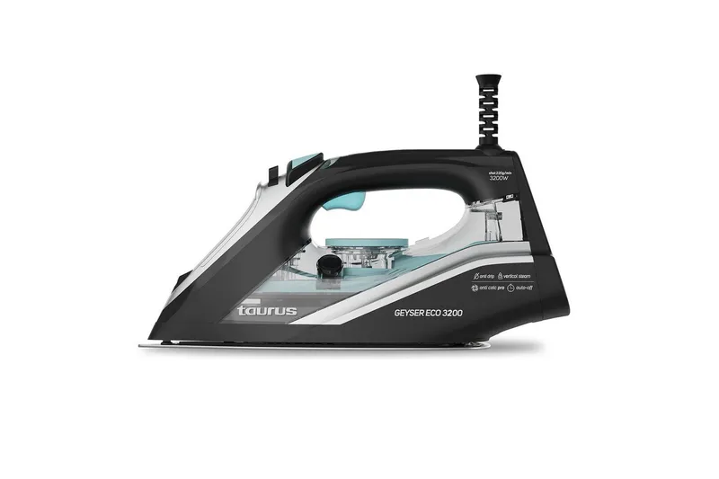 Höyrysilitysrauta Taurus Geyser Eco 3200W, Musta||Hopea