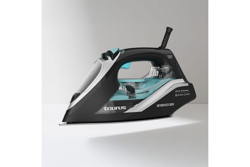 Höyrysilitysrauta Taurus Geyser Eco 3200W - Musta||Hopea - Kotitalous - Siivous & vaatehuolto - Vaatehuolto - Höyrysilitysrauta & höyryasema
