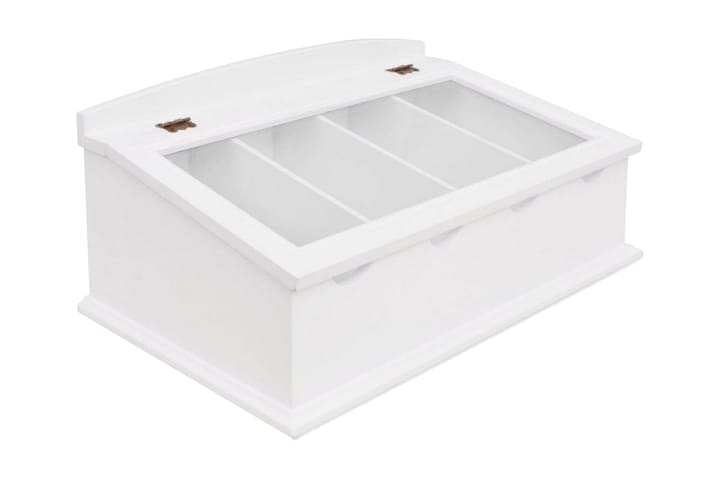 Ruokailuvälinelaatikko MDF Valkoinen Barokkityyli - Valkoinen - Aterinlaatikko - Aterinlaatikot - Aterinsäilytys