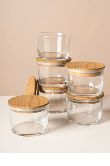 Säilytysrasiat, setti (12 osaa) Opviq Cleo-hylly (8 x 8 x 5 cm) läpinäkyvä safiiri tammi - Läpinäkyvä Sapphire Oak - Kotitalous - Tarjoilu & kattaus - Kannut & karahvit - Lasipullo