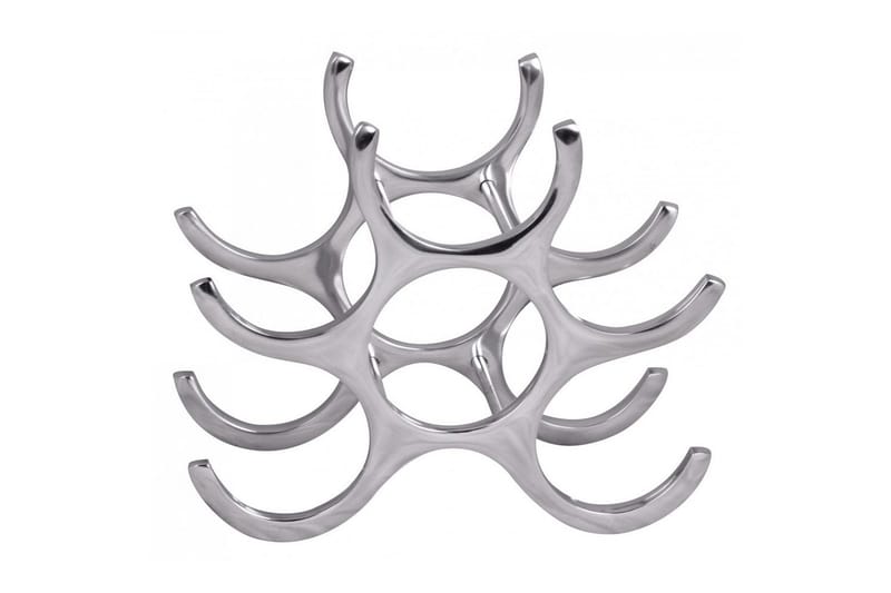 Viiniteline Wohnling Alumiinivalu käsin kiillotettu tila 6 pullolle moderni loft - Säilytys - Hylly - Säilytyshylly - Viiniteline & viinihylly