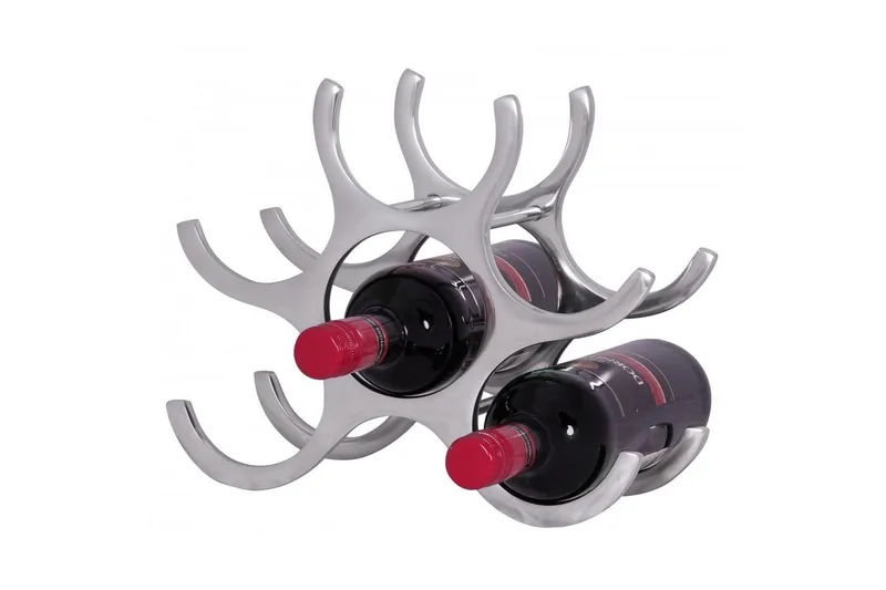 Viiniteline Wohnling Alumiinivalu käsin kiillotettu tila 6 pullolle moderni loft, undefined