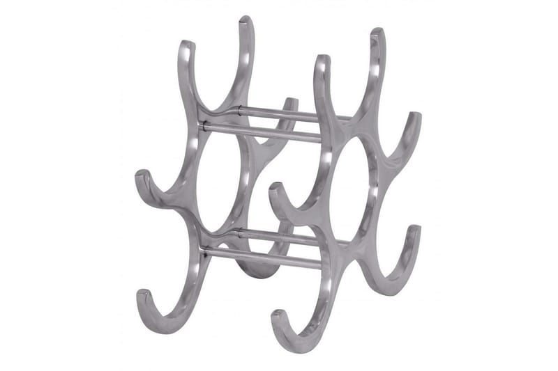 Viiniteline Wohnling Alumiinivalu käsin kiillotettu tila 6 pullolle moderni loft - Säilytys - Hylly - Säilytyshylly - Viiniteline & viinihylly