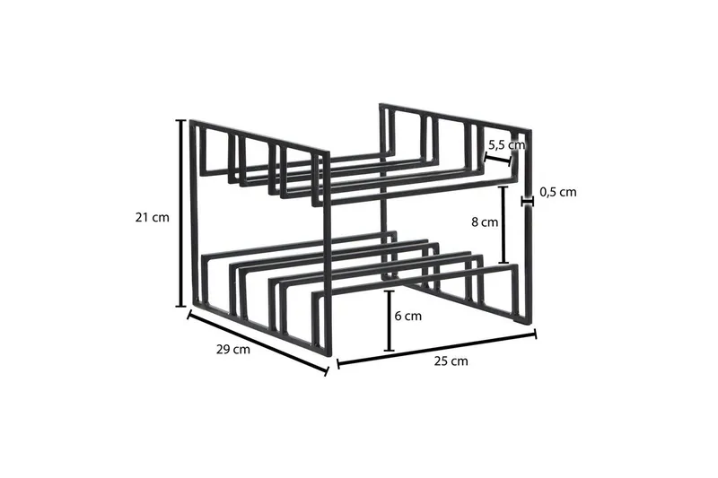 Viiniteline Wohnling Jauhemaalattu metalli tila 6 pullolle moderni - Säilytys - Hylly - Säilytyshylly - Viiniteline & viinihylly