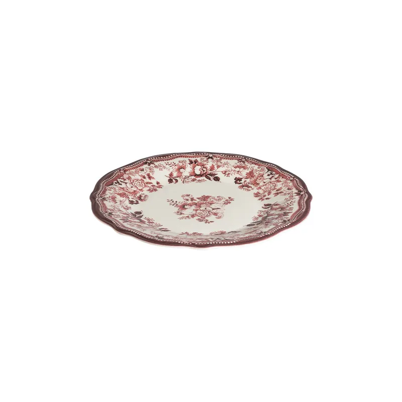 Astiasetti (24 osaa) Opviq Velour Maroon Fulya 24 (32 x 36 x 41 cm) valkoinen kastanjanruskea - Valkoinen ja viininpunainen - Kotitalous - Tarjoilu & kattaus - Astiasto