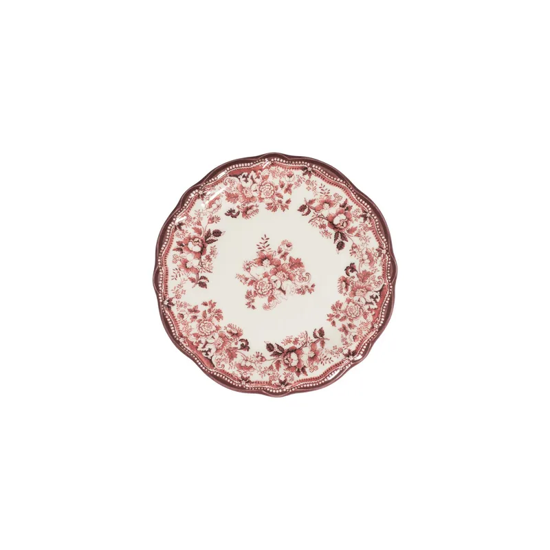Astiasetti (24 osaa) Opviq Velour Maroon Fulya 24 (32 x 36 x 41 cm) valkoinen kastanjanruskea - Valkoinen ja viininpunainen - Kotitalous - Tarjoilu & kattaus - Astiasto