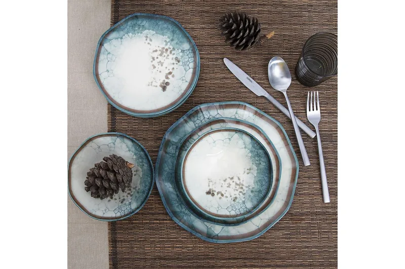 Lautassetti Subatan 24 osaa, Posliini / monivärinen