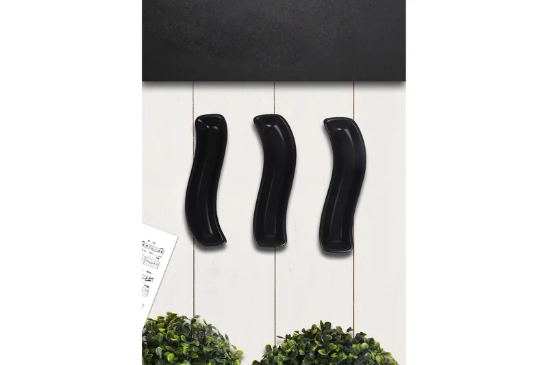 Lautassetti 3-pak - Musta - Kotitalous - Tarjoilu & kattaus - Astiasto - Neliskulmainen lautanen