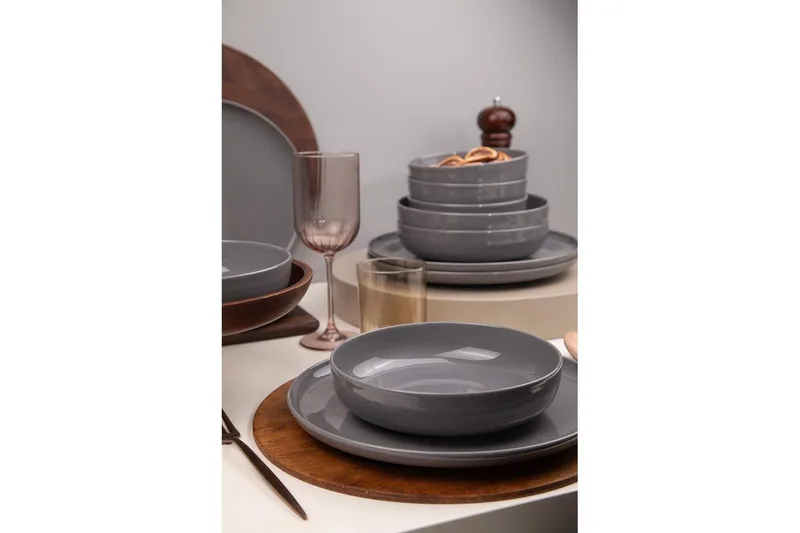 Ruokailuvälinesetti (12 osaa) Athodna Antrasiitti - Antrasiitti - Kotitalous - Tarjoilu & kattaus - Astiasto
