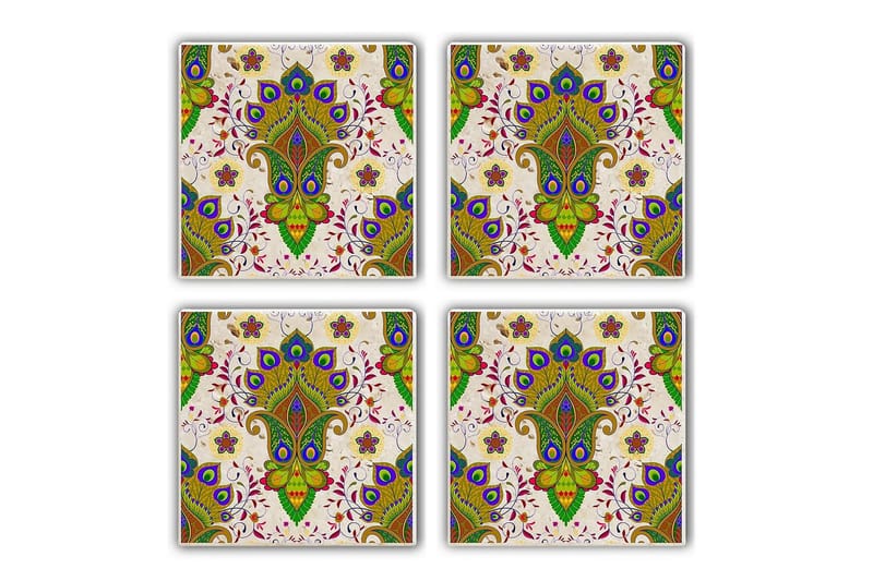 Lasinalunen 4-pak, Vihreä/Monivärinen